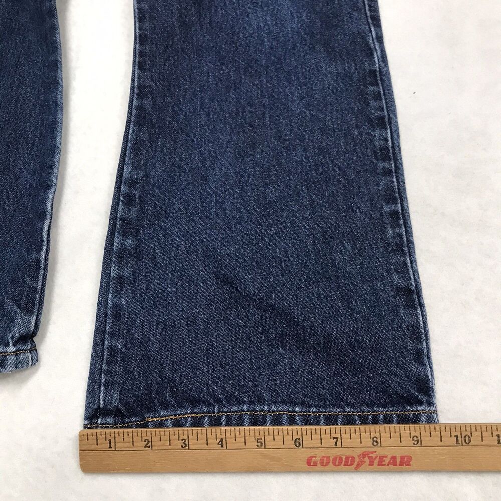 Y2K LEVIS 517 Boot Cut Jeans Men 34x28 (36/29 tag) Dark Wash Denim Blue Cowboy - Picture 10 of 15